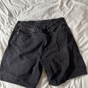 Abercrombie & Fitch Black Denim Jean Shorts
